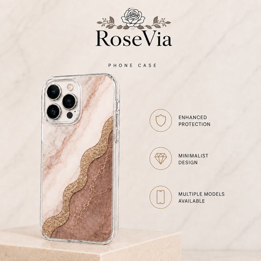 Coque iPhone Écaille de Tortue, Finition Brillante Chic