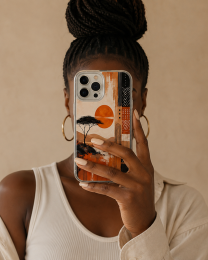 African Savanna iPhone 17 Pro Max Case, 17 Pro, Safari Sunset Acacia Tree