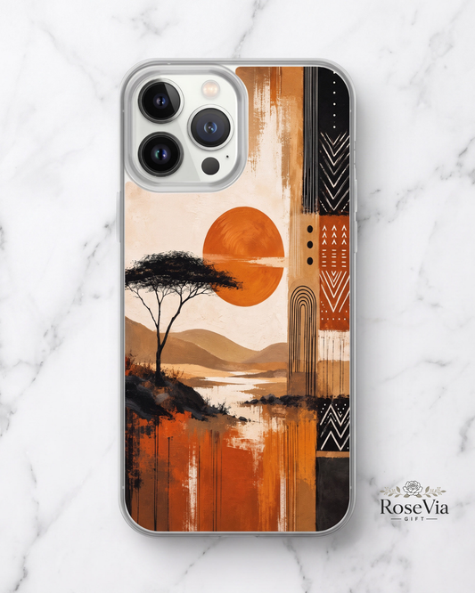 African Savanna iPhone 17 Pro Max Case, 17 Pro, Safari Sunset Acacia Tree