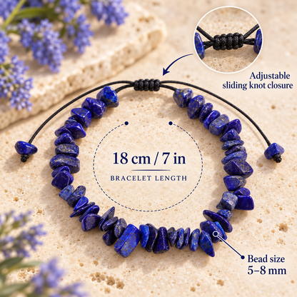 Bracelet en Pierres Naturelles, Cordon Ajustable