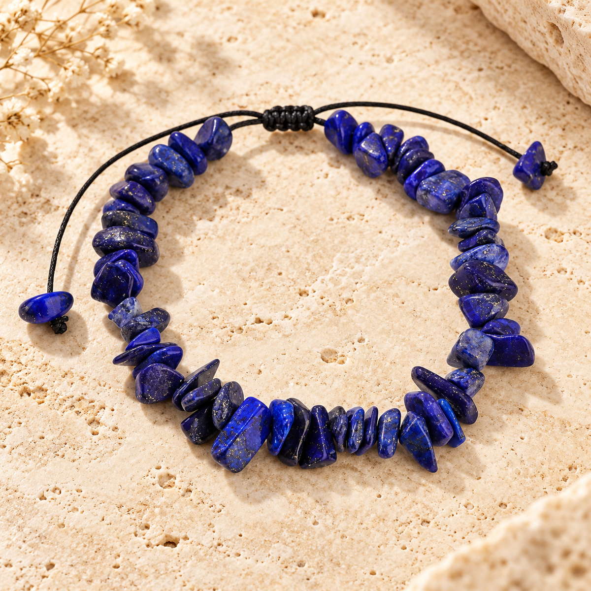 Bracelet en Pierres Naturelles, Cordon Ajustable