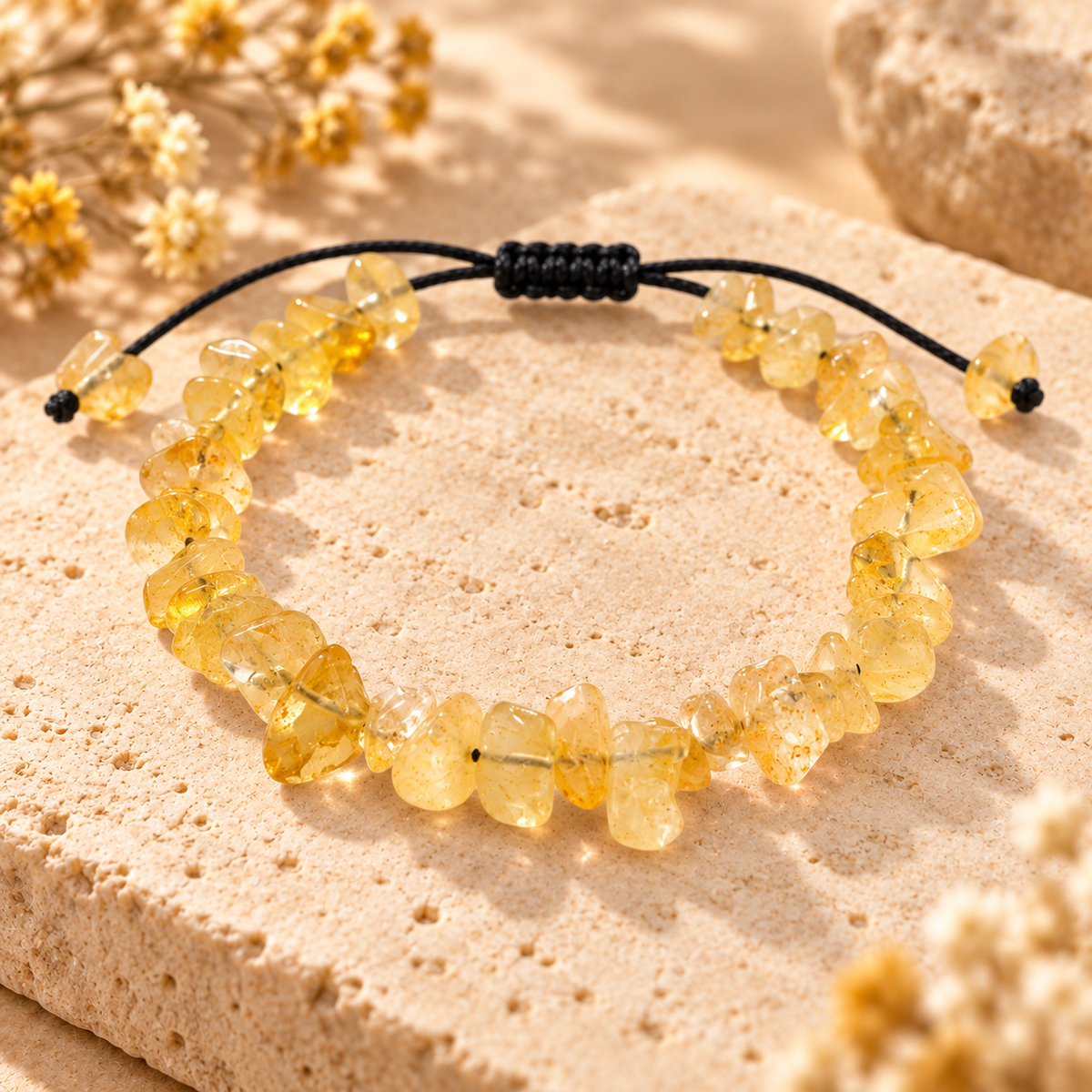 Bracelet en Pierres Naturelles, Cordon Ajustable